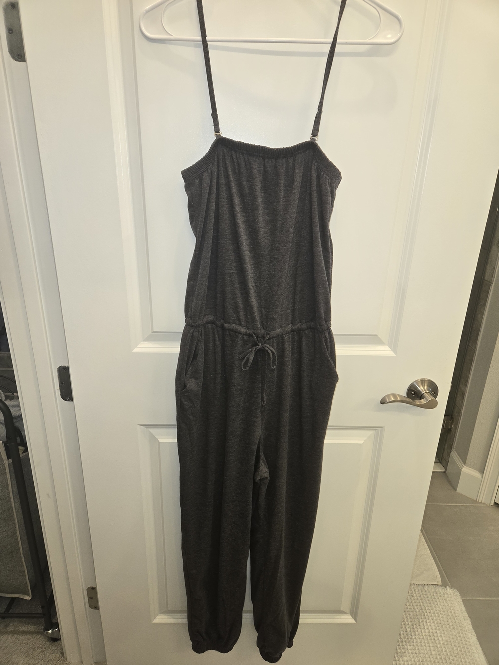 Women's Charcoal Grey Sleeveless Jumpsuit